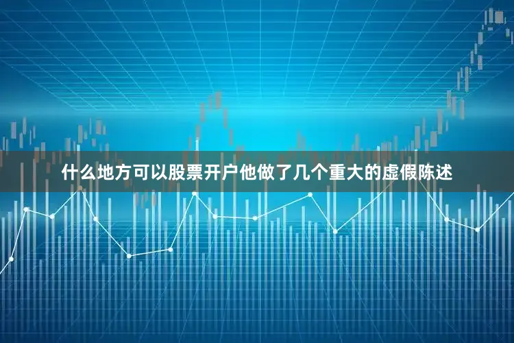 什么地方可以股票开户他做了几个重大的虚假陈述