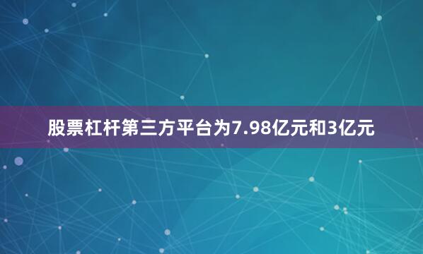 股票杠杆第三方平台为7.98亿元和3亿元